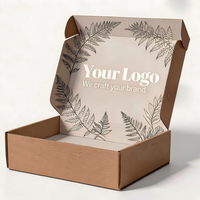 Caja de Embalaje de Papel Plana con Logotipo Personalizado, Cartón Corrugado, Caja de Cartón Troquelada, Plegable, Kraft, para Envíos