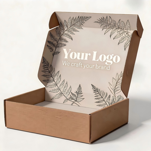Scatola di Imballaggio in <span class=keywords><strong>Cartone</strong></span> Ondulato Personalizzata con Logo Stampato, Scatola Pieghevole in Carta Kraft per Spedizioni e Corrispondenza - Product Image 1