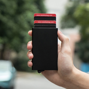 กล่องใส่บัตร Casekey คุณภาพสูง น้ำหนักเบา ผลิตจากโลหะ ป้องกันการโจรกรรม พร้อมกลไกป๊อปอัพ ใส่บัตรได้หลายประเภท ทำจากอลูมิเนียมอัลลอยด์ กระเป๋าสตางค์อัจฉริยะอัตโนมัติ - Product Image 4