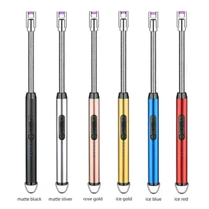 Briquet de cuisine d'extérieur rechargeable par USB, briquet <span class=keywords><strong>électronique</strong></span> portable, verrouillage de sécurité, écologique pour les bougies, les cuisinières <span class=keywords><strong>à</strong></span> gaz (sans gaz ni huile) - Product Image 4