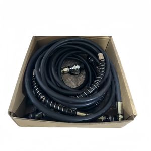 Özelleştirilmiş 2 metre yüksek basınçlı hidrolik yağ hortumu ZG3/8 70MPA hızlı bağlantı kauçuk tüp montaj 220V çelik hidrolik araçları - Product Image 5