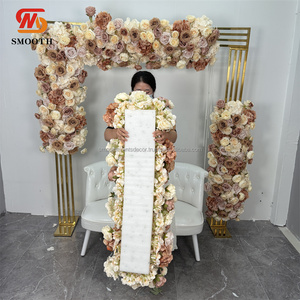 SMOOTH Factory Decoration Supplier Coffee Floral Table Runner Artificial Flower Table Runners With the Best Quality - Product Image 2