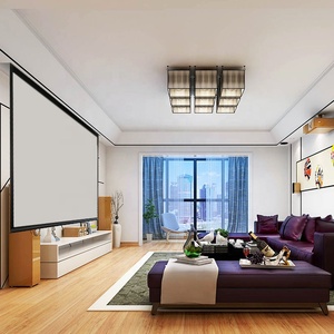 Seeball 120 inch 16:9 cơ giới màn hình <span class=keywords><strong>RF</strong></span> điều khiển từ xa điện màn hình chiếu điện tử máy chiếu màn hình nhà máy - Product Image 3