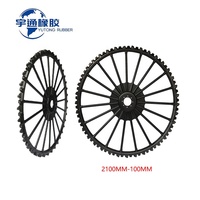 Roues de tracteur agricole Kubota en caoutchouc massif et acier, fournies par l'usine YT, 1300MM-2100MM, pneus pour pulvérisateur, pneus pour transplanteur de riz