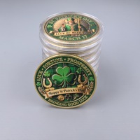 Grosir Panas 2 PCS Set Koin Peringatan 3D Hari St. Patrick Shamrock Lucky Clover Keberuntungan Koleksi Suvenir Hadiah