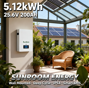 Batterie solaire 24V 25.6V 200Ah 5kWh pour système d'énergie solaire, montage mural - Product Image 6