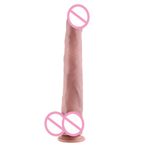 Dildo en silicone double densité extra large Hismith 17,08 pouces avec structure osseuse, système KlicLok insérable de 13,54 pouces, produits intimes - Product Image 3