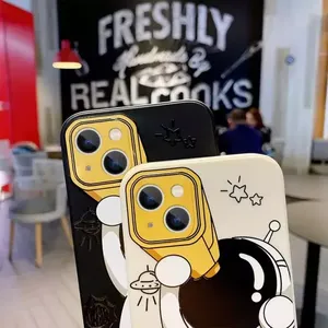 เคสโทรศัพท์มือถือซิลิโคน TPU ลายการ์ตูนนักบินอวกาศน่ารัก สำหรับ <span class=keywords><strong>iPhone</strong></span> 16 15 14 Pro <span class=keywords><strong>Max</strong></span> 13 12 11 <span class=keywords><strong>Xs</strong></span> Xr - Product Image 3