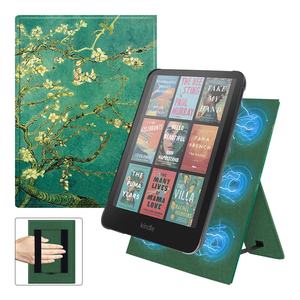 Étui <span class=keywords><strong>Kindle</strong></span> avec double dragonne personnalisé <span class=keywords><strong>pour</strong></span> <span class=keywords><strong>Kindle</strong></span> Paperwhite 11e et 12e génération 2024, coque arrière détachable à aimant puissant, style <span class=keywords><strong>livre</strong></span> - Product Image 1