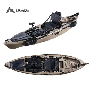 LSF canoa di buona qualità single sit on top kayak da pesca logo personalizzato colori personalizzati 3m kayak sedile in alluminio