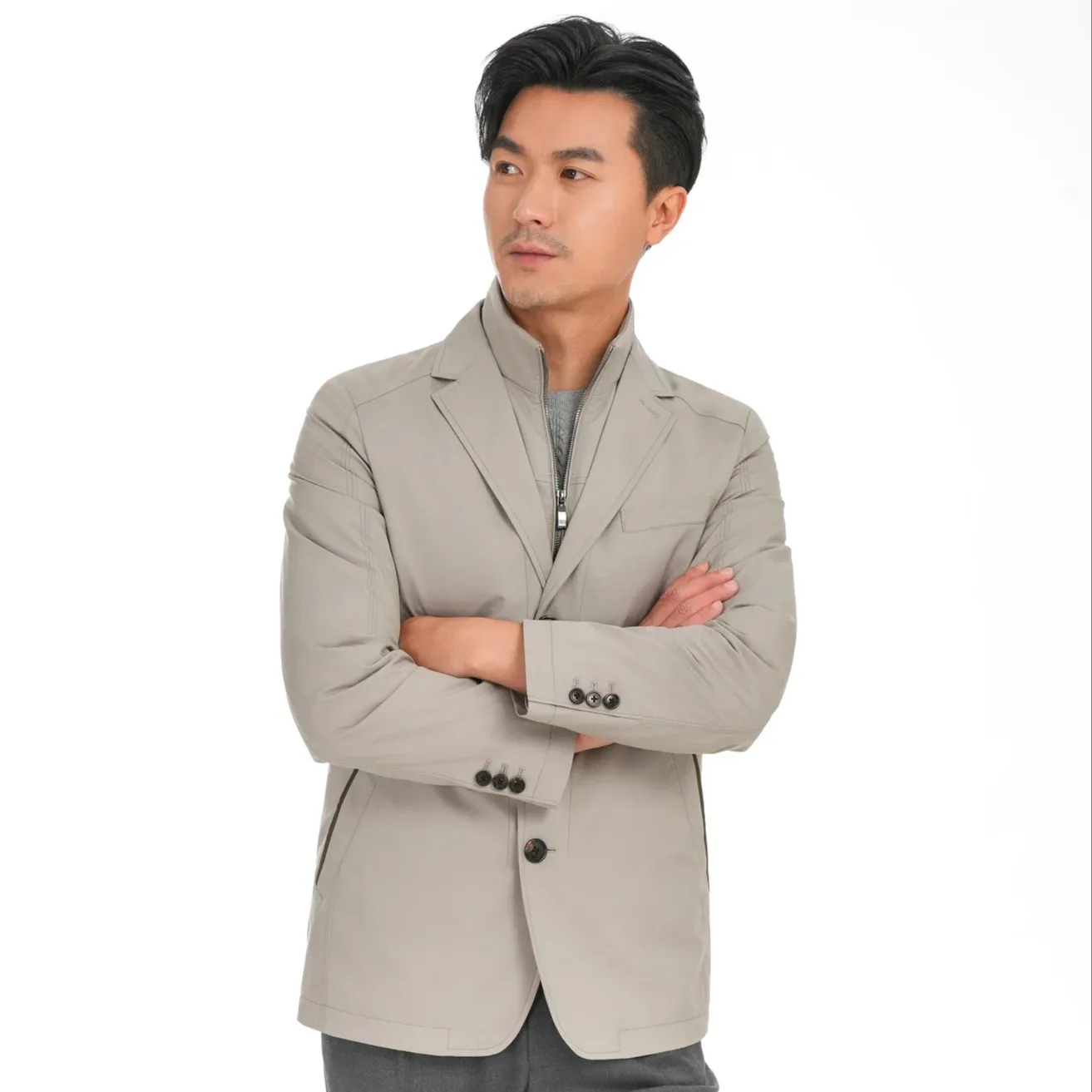 Trajes personalizados MTM para hombre, chaquetas informales transpirables y antiarrugas hechas a medida para hombre