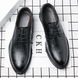Chaussures habillées en cuir pour hommes grandes tailles 35-50, noires, pour mariage et affaires - Product Image 3