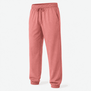 Brown Fleece Women's <b>Jogger</b> Pants Loose Fit Drawstring Waist <b>Cuffed</b> Hem Casual Full Length Solid Color Spring Wear Breathable - Product Image 5