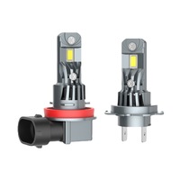 Phare de voiture LED H4 H11 H1 Leb 9005 H3 12V, lumière LED super brillante, plug and play, ampoule halogène 1:1 LED avec ventilateur