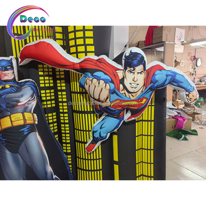 Garçon fête d'anniversaire décoration personnalisé gonflable panneau d'affichage gonflable hauts bâtiments dessin animé <span class=keywords><strong>fond</strong></span> - Product Image 4
