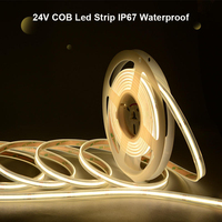 Tira de Luz LED COB Flexible para Exteriores de Silicona Sólida de Alta Densidad de 8 mm, 24 V, 480 LED por Metro, Resistente al Agua IP67 IP68, 50 m