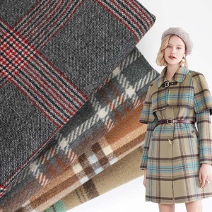 Multicolour Plaid <strong>Tartan</strong> Fleece Garment Check Wool Polyester Tweed Fall Yarn Dyed Fabric for <strong>Lady</strong> Suit Overcoat Fabric - Product Image 1