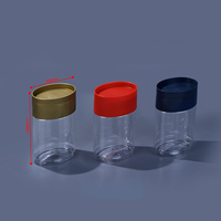 Bocaux en plastique PET transparents à large ouverture avec couvercle à vis, écologiques, recyclables, pour le stockage de biscuits et d'aliments, conteneur de 420 ml, certifié BRC