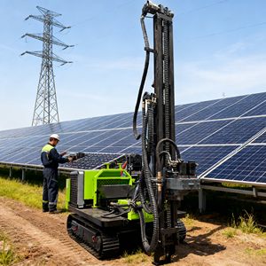 High-efficiency Hard Rock Drilling Multifunctional Hydraulic Solar Photovoltaic <strong>Pile</strong> <strong>Driver</strong> - Product Image 3