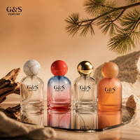 Flacon de parfum en verre de luxe personnalisé de 50 ml, bouchon rond, conteneur de parfum vide