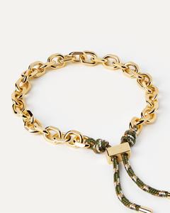Pulsera de cadena de acero inoxidable ajustable Vikingo, oso con seda Baguette, diseño de Baby Khan para alergias - Product Image 3