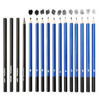 Ensemble de 33 crayons à dessin, pour croquis, Art et accessoires