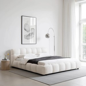 سرير فاخر بحجم كينج مع تخزين ورفع هيدروليكي، أثاث غرفة نوم عصري بتصميم إيطالي - Product Image 1