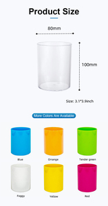 Coloré rond papeterie tasse crayon stylo support blanc en plastique Sublimation porte-stylo pour Pot de fleur et bureau - Product Image 6