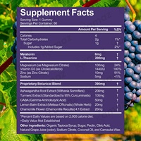 Gummies de mélatonine véganes à marque privée Amaz OEM, complément de sommeil au goût naturel, gummies pour un sommeil rapide pour adultes