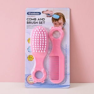 Juego de cepillo de Peine de masaje para recién nacidos, cepillo de seguridad de estilo de dibujos animados para quitar la tapa de la cuna hecha de plástico PP - Product Image 5