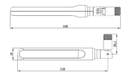 Routeur sans fil TP Link 5G, antenne WiFi double bande 50 ohms, 2,4 GHz 5,8 GHz, antenne de communication extérieure