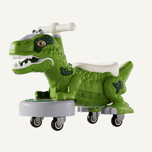 Voiture à roulettes sur le thème <span class=keywords><strong>des</strong></span> dinosaures avec roues silencieuses en plastique, quad pour garçons et filles - Jouet à roulettes - Product Image 1