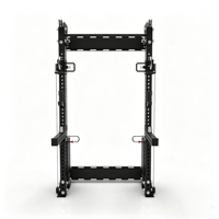 Rack de musculation mural réglable et peu encombrant, en acier robuste, pour entraînement de fitness à domicile