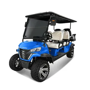 2024 New style 72v Electric Golf Cart 4+2 Seater 7.5kw Lithium Golf Kart Off Road Buggy Garden Villa Hunting Golf Cart