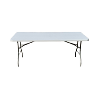 Table pliante rectangulaire en plastique bon marché en gros pour les tables et les chaises de banquet de mariage pour les événements