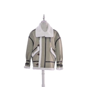 <span class=keywords><strong>Manteau</strong></span> <span class=keywords><strong>court</strong></span> en fausse fourrure bouclée pour <span class=keywords><strong>femme</strong></span>, couleur camel, boutonné devant, vêtement d'extérieur en peluche pour l'hiver - Product Image 4