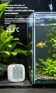 SUNSUN-Termómetro ecológico para plantas acuáticas, medidor inteligente de temperatura y diseño a prueba de agua - Product Image 5
