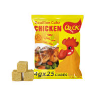 Cube de bouillon au goût de poulet frais de la marque QWOK, halal, épices et assaisonnements mélangés pour la cuisine, cube de bouillon