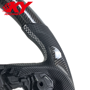 Volante deportivo de carreras personalizado en fibra de carbono y cuero, adecuado para Toyota Supra GR MK5 A90 A91 - Product Image 3