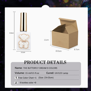 ZRKGEL sıcak Trend 9 renkler kedi göz jel tırnak  cilalama seti tedarikçisi toptan profesyonel kokusuz manyetik kedi göz UV jel çivi için - Product Image 5