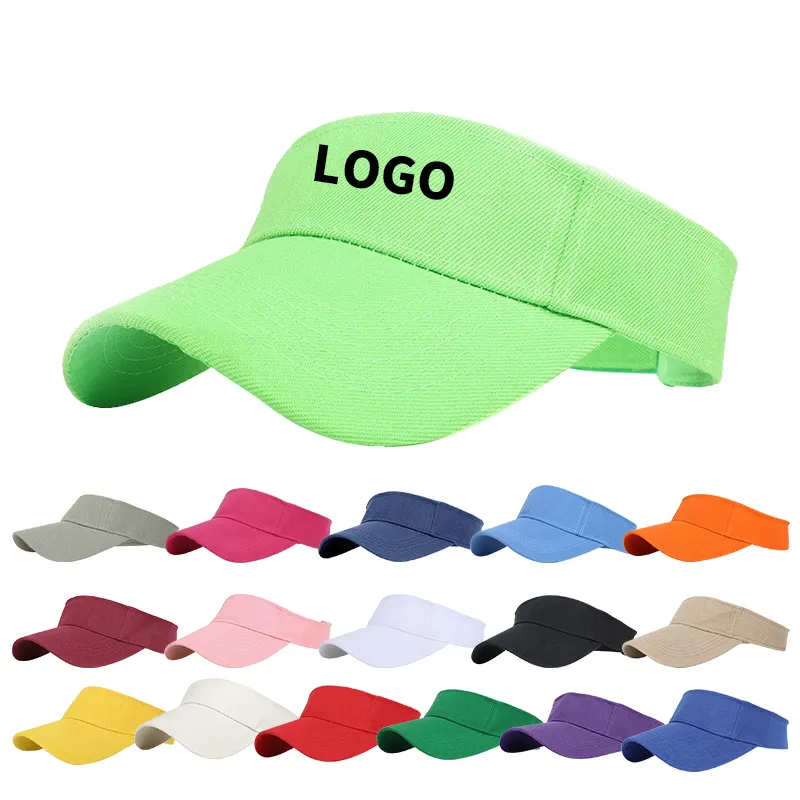 Logo personalizzato all'ingrosso visiera estiva viceras deportiva para el sol viseira unsex visiera cap sport visiere parasole cappello