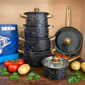 Wholesale 12pcs Nonstick Stainless Steel <strong>Induction</strong> <strong>Pots</strong> <strong>and</strong> <strong>Pans</strong> <strong>Set</strong> Kitchen Cookware <strong>Set</strong> Juego De Utensilios - Product Image 4