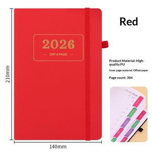 Agenda 2026 en Similicuir Modèle 002 – Carnet de Notes 365 Jours avec Suivi des Horaires – Calendrier et Planificateur Transfrontalier - Product Image 5
