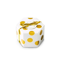 Mini boîte à bonbons au chocolat en carton hexagone boîte-cadeau professionnelle mignonne avec finition bronzante recyclable pour l'utilisation de portefeuille de bougies