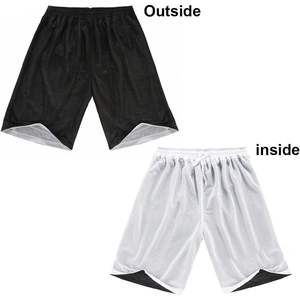 2025 Pantalones cortos de baloncesto reversibles de 7 \ "para hombre Pantalones cortos deportivos de malla larga de doble cara - Product Image 1