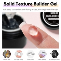 FZANEST Solid Builder Nail Gel Enchanteur Nacre Adhésif Super Fort pour Appuyez sur et Ongles Acryliques avec Paillettes Chrome Poudre