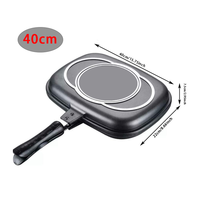 Poêle à frire double face Dessini, ustensiles de cuisine antiadhésifs, 32 cm, 36 cm, 40 cm