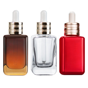 30 flacons en verre ambré Yashi de 50 ml, flacons carrés haut de gamme avec compte-<span class=keywords><strong>gouttes</strong></span> pour huiles essentielles, lotions, vente en gros - Product Image 5