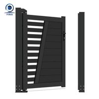 Portail latéral battant moderne en acier inoxydable et aluminium, grand treillis perforé, design perforé, pour entrée piétonne, idéal pour villa et jardin