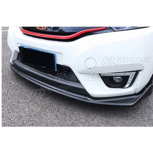 Fit Jazz Front Bumper <b>Splitter</b> Matte Black Sport Style Front Bumper Lip Diffuser for Honda Fit Jazz 2014-2017 Car Accessories - Product Image 4